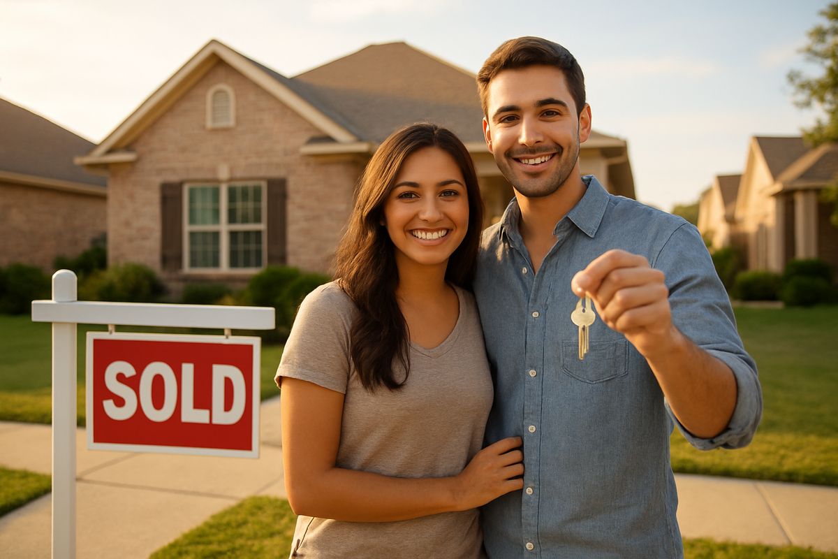 Texas homebuyers standing outside their new home after using 2026 FHA loan limits